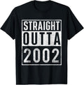 100% Cotton Straight Outta 2002 Year Of Birth Birthday T-Shirt Hoodie, Sweatshirt | CiraTrend.com