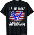 100% Cotton U.S Air Force Proud Veteran With American Flag Gift Veteran T-Shirt Hoodie, Sweatshirt | CiraTrend.com