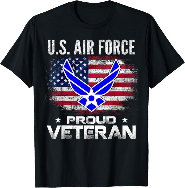 100% Cotton U.S Air Force Proud Veteran With American Flag Gift Veteran T-Shirt Hoodie, Sweatshirt | CiraTrend.com