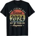 [100% Cotton]Vintage Retired 2024 Not My Problem Retirement For Men Women T-Shirt Hoodie, Sweatshirt | CiraTrend.com