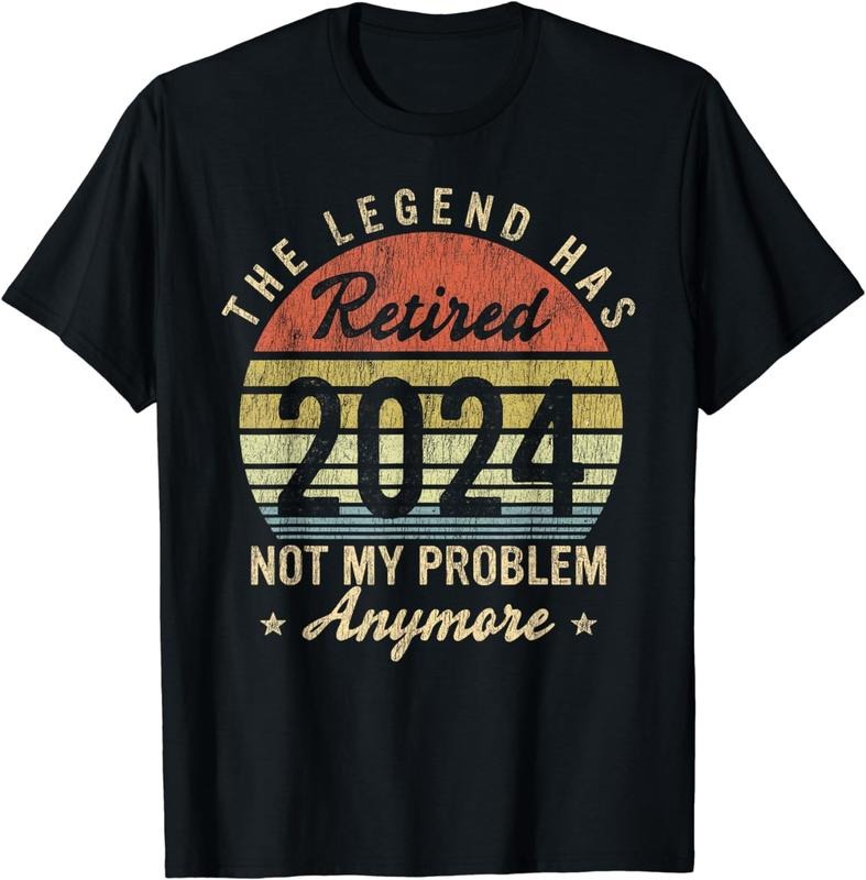 [100% Cotton]Vintage Retired 2024 Not My Problem Retirement For Men Women T-Shirt Hoodie, Sweatshirt | CiraTrend.com