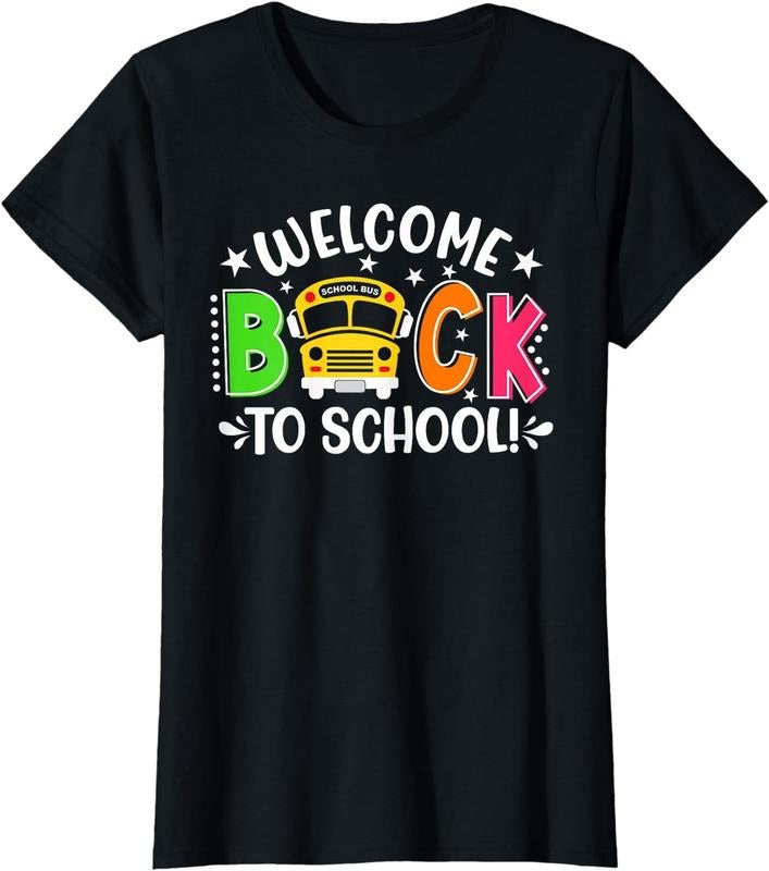 [100% Cotton]Welcome Back To School Bus Driver First Day Of School T-Shirt Hoodie, Sweatshirt | CiraTrend.com
