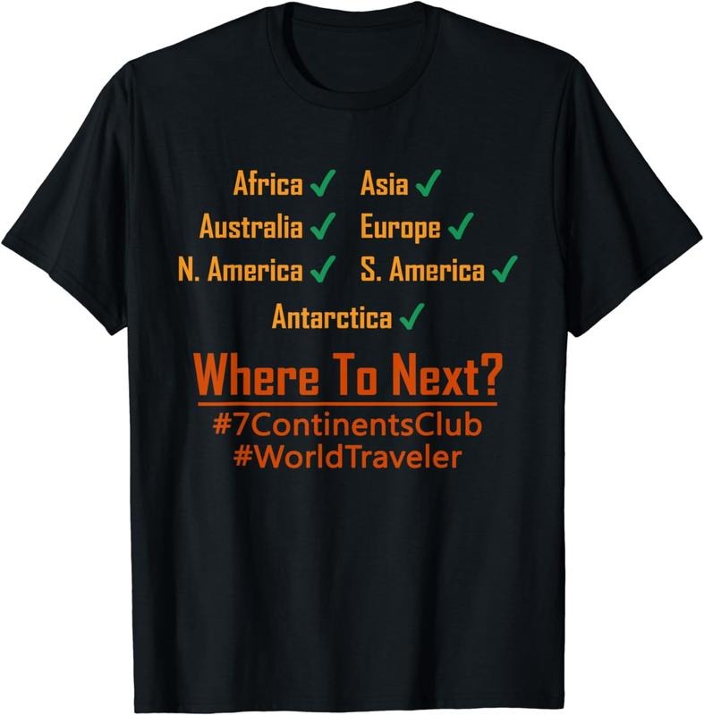 [100% Cotton]World Traveler visited Continents - Seven Continents Club T-Shirt Hoodie, Sweatshirt | CiraTrend.com