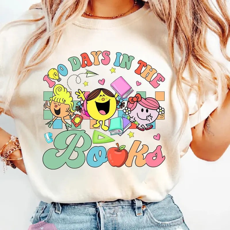 100 Days In The Books Little Miss Shirt, Celebrate 100th Day of School Tee, Funny Teacher Student Shirt, Gift For Teacher...