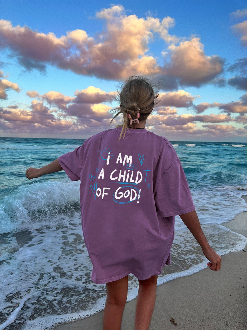 A Child Of God Double Sided Washed Christian T-shirt Hoodie, Sweatshirt | CiraTrend.com (Image 1)