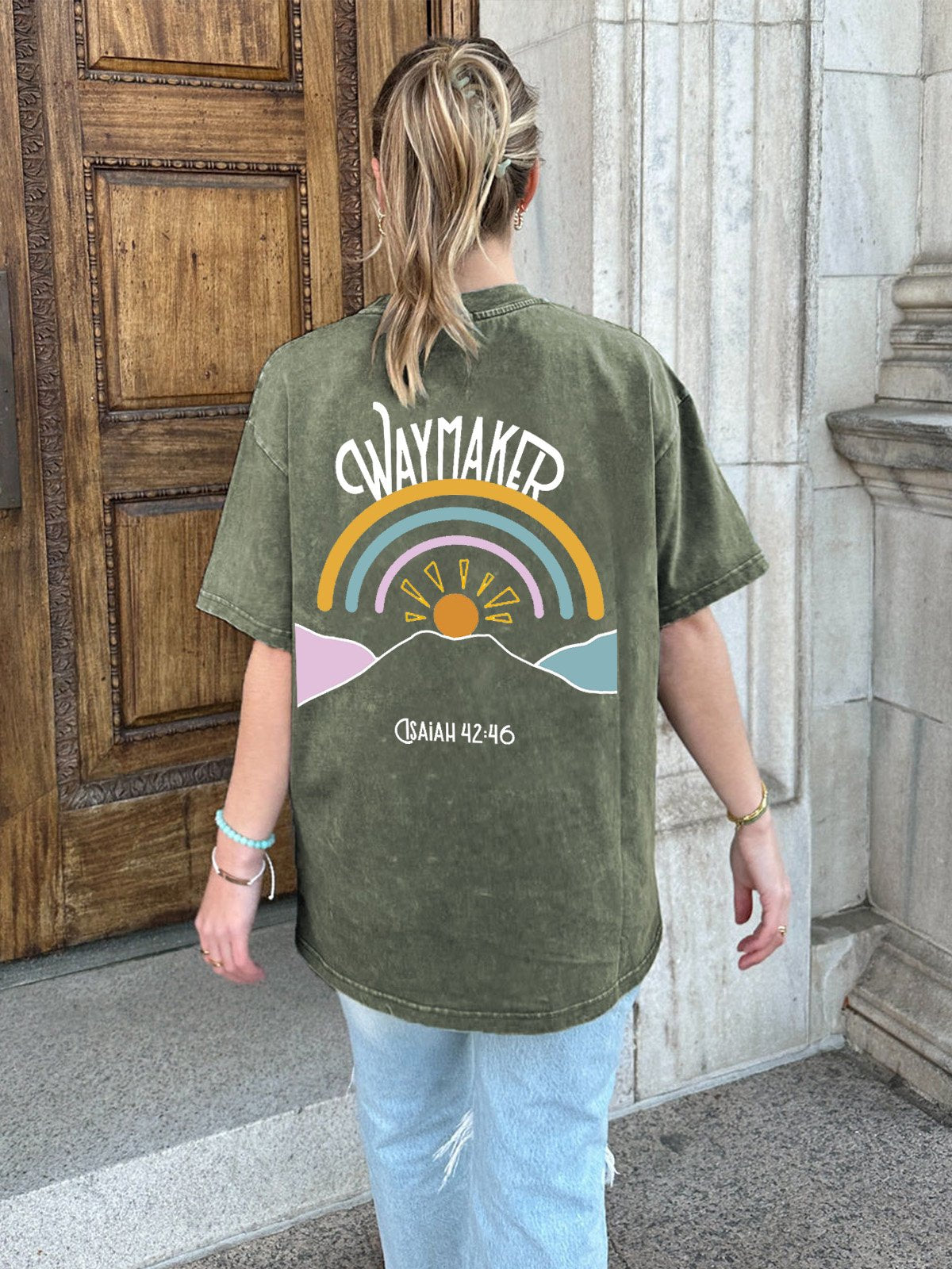 Waymaker Washed Christian T-shirt Style001 Hoodie, Sweatshirt | CiraTrend.com (Image 1)