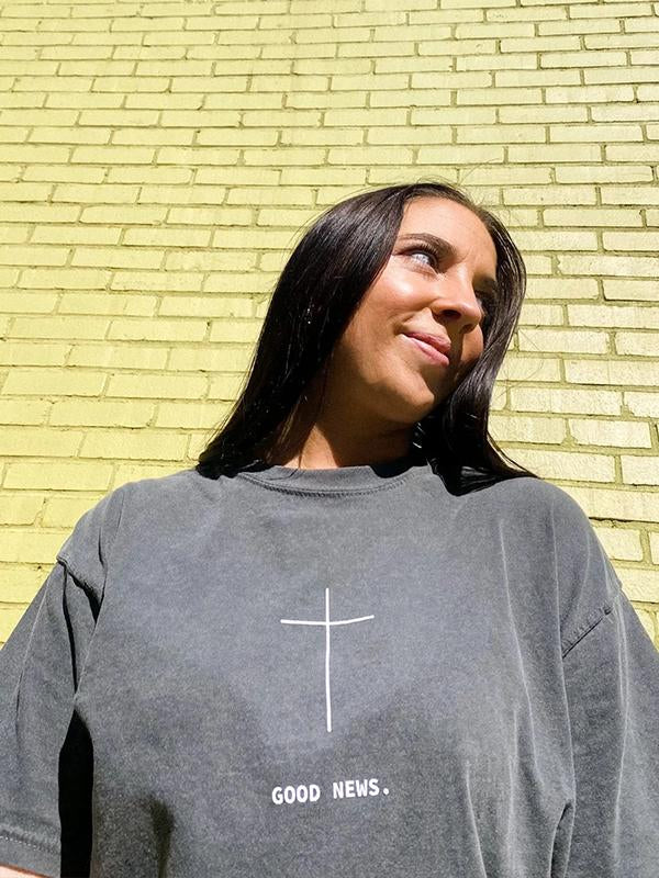Good News Washed Christian T-shirt Hoodie, Sweatshirt | CiraTrend.com (Image 3)