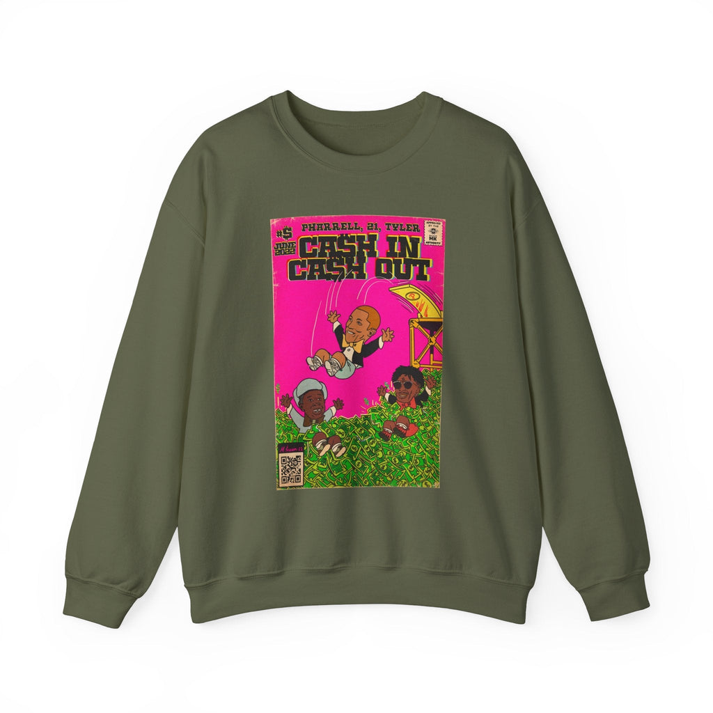 Cash In Cash Out - Unisex Heavy BlendÃ¢â€žÂ¢ Crewneck Sweatshirt T-Shirts, Hoodie | CiraTrend.com (Image 3)