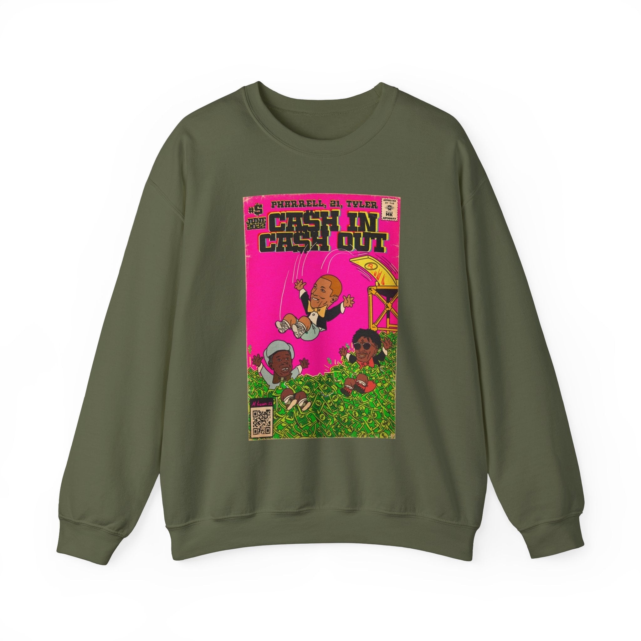 Cash In Cash Out - Unisex Heavy BlendÃ¢â€žÂ¢ Crewneck Sweatshirt T-Shirts, Hoodie | CiraTrend.com (Image 3)