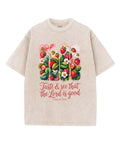 The Lord Is Good Unisex Washed Christian T-shirt Hoodie, Sweatshirt | CiraTrend.com (Image 1)