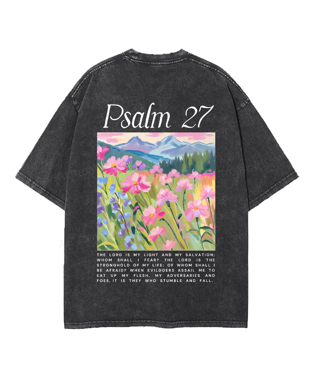 The Lord Is My Light Double Sided Unisex Washed Christian T-shirt Hoodie, Sweatshirt | CiraTrend.com (Image 3)