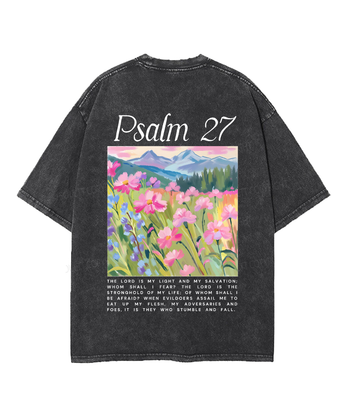 The Lord Is My Light Double Sided Unisex Washed Christian T-shirt Hoodie, Sweatshirt | CiraTrend.com (Image 3)