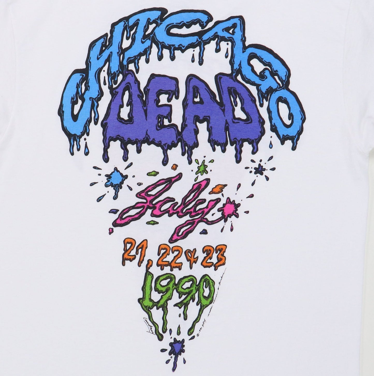 1990 Grateful Dead Chicago Dead Tour Shirt Style001
