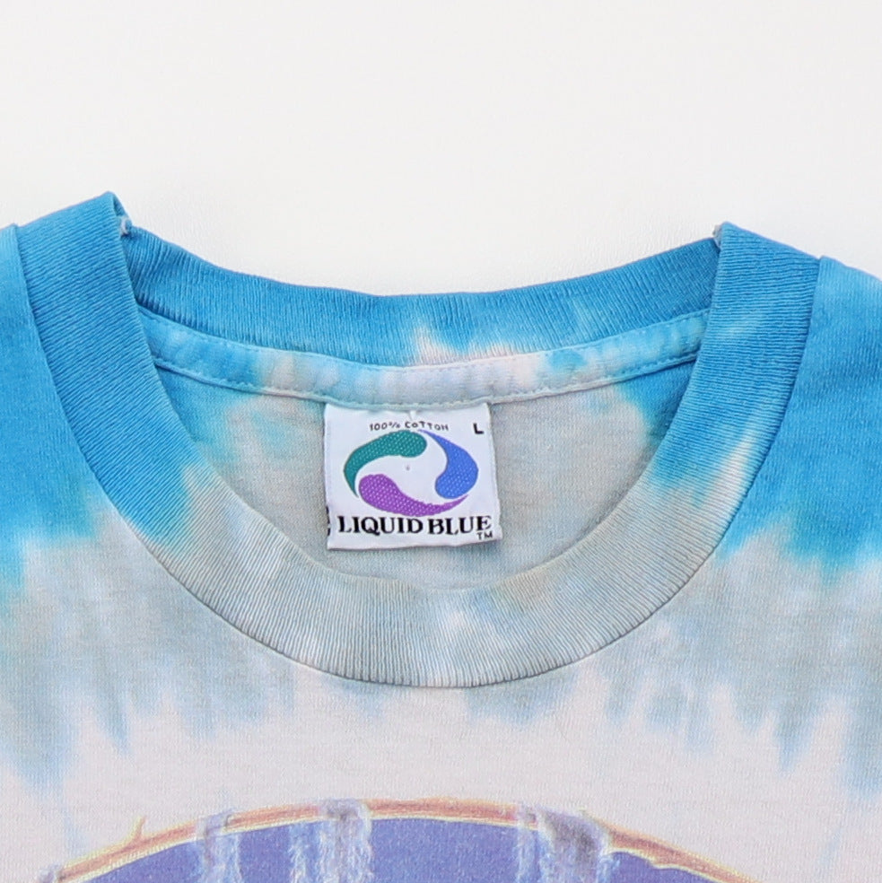 1995 Grateful Dead Zydeadco Tour Liquid Blue Tie Dye Shirt