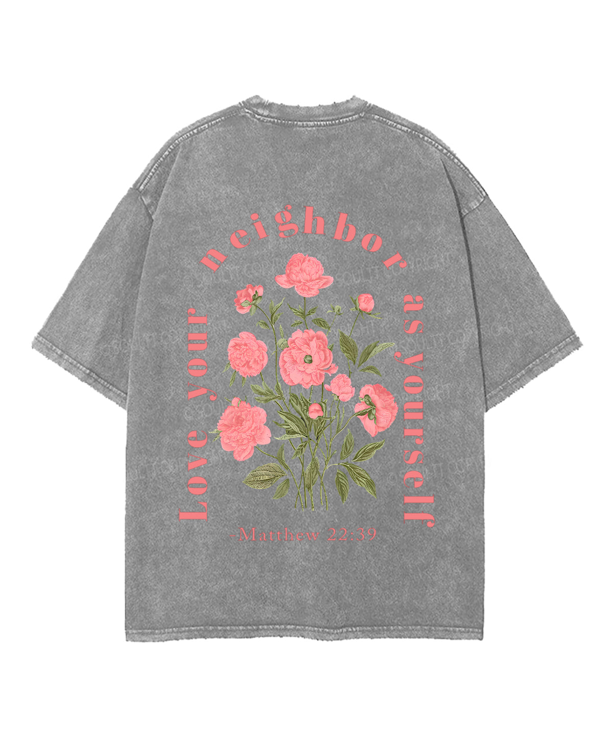 Love Your Neighbor as Yourself Double Sided Unisex Washed Christian T-shirt Hoodie, Sweatshirt | CiraTrend.com (Image 5)