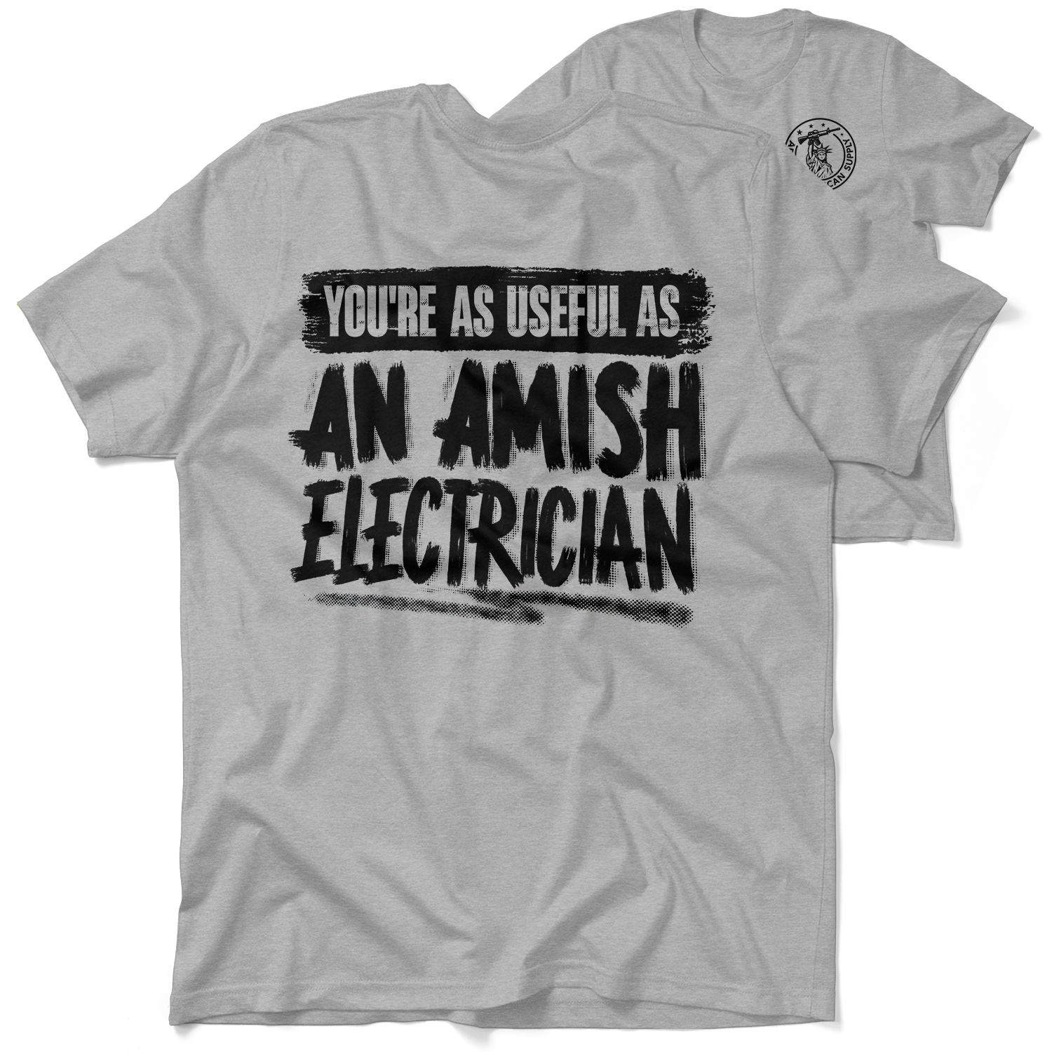 Amish Electrician - Safety Yellow Hi-Vis T-Shirt Hoodie, Sweatshirt | CiraTrend.com (Image 3)
