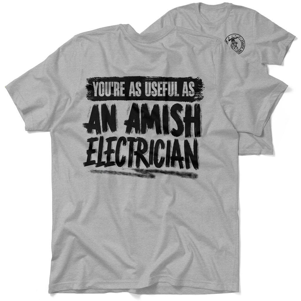 Amish Electrician - Safety Yellow Hi-Vis T-Shirt Hoodie, Sweatshirt | CiraTrend.com (Image 5)