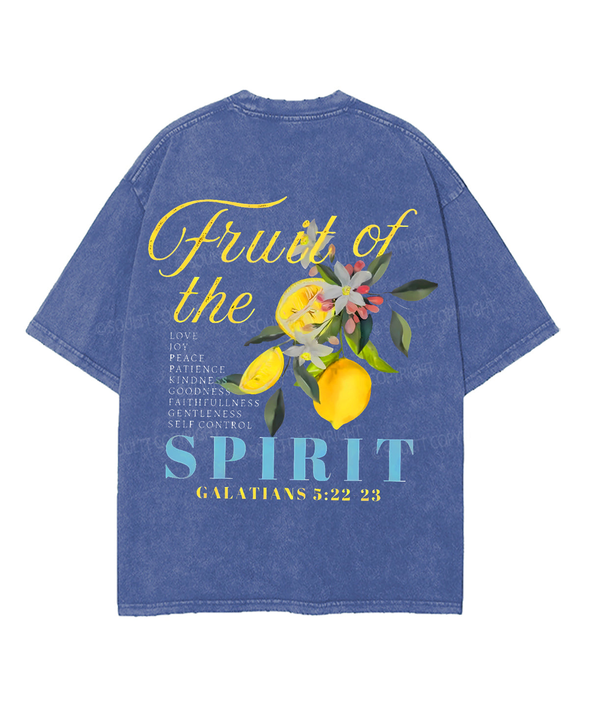 Fruit Of The Spirit Double Sided Unisex Washed Christian T-shirt Style035 Hoodie, Sweatshirt | CiraTrend.com (Image 2)