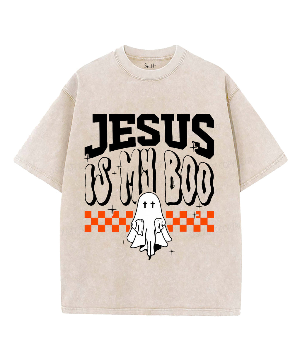 Jesus Is My Boo Unisex Washed Christian T-shirt Hoodie, Sweatshirt | CiraTrend.com (Image 1)