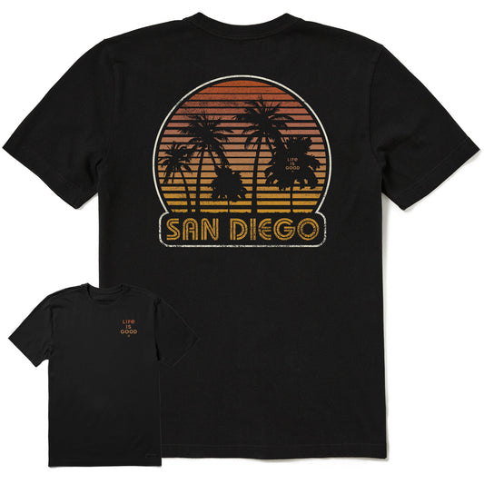 Men's San Diego Retro Palms Short Sleeve Crusher Tee