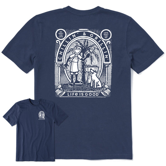 Men's Retro Chillin' & Grillin' Short Sleeve Crusher-LITE Tee