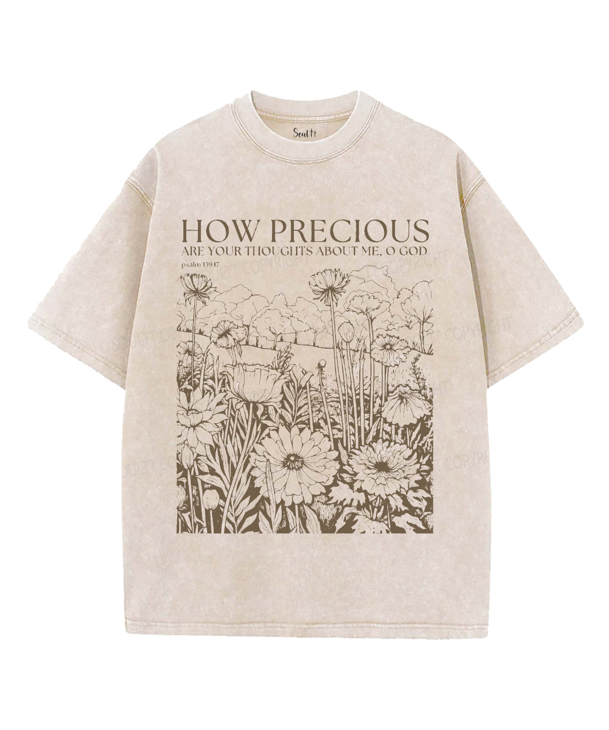 How Precious Are Your Thoughts About Me Washed Christian Style001 T-Shirts, Hoodie, Sweatshirt