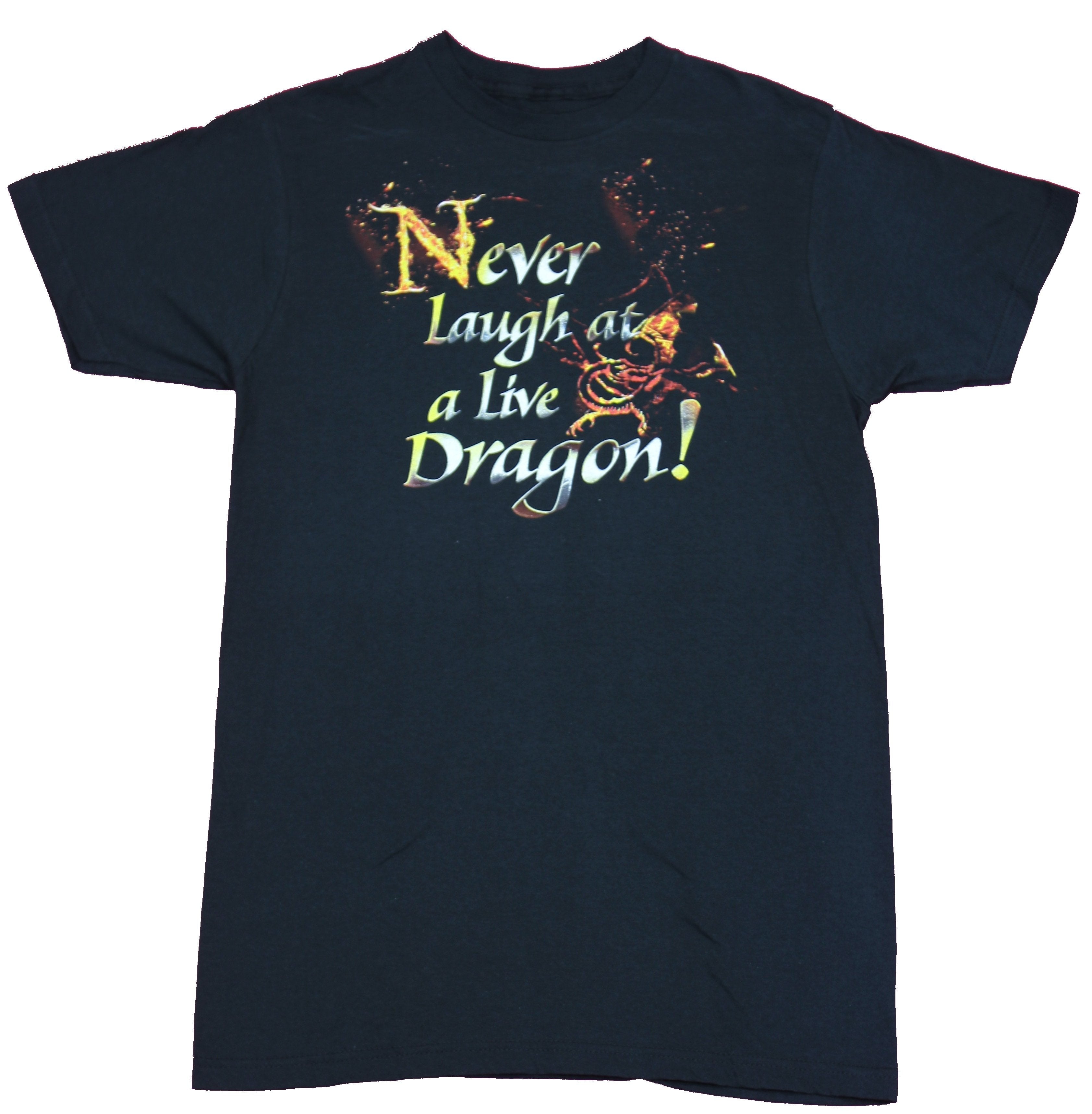 The Hobbit Mens T-Shirt - Never Laugh at a Live Dragon! Word & Fire Hoodie, Sweatshirt | CiraTrend.com