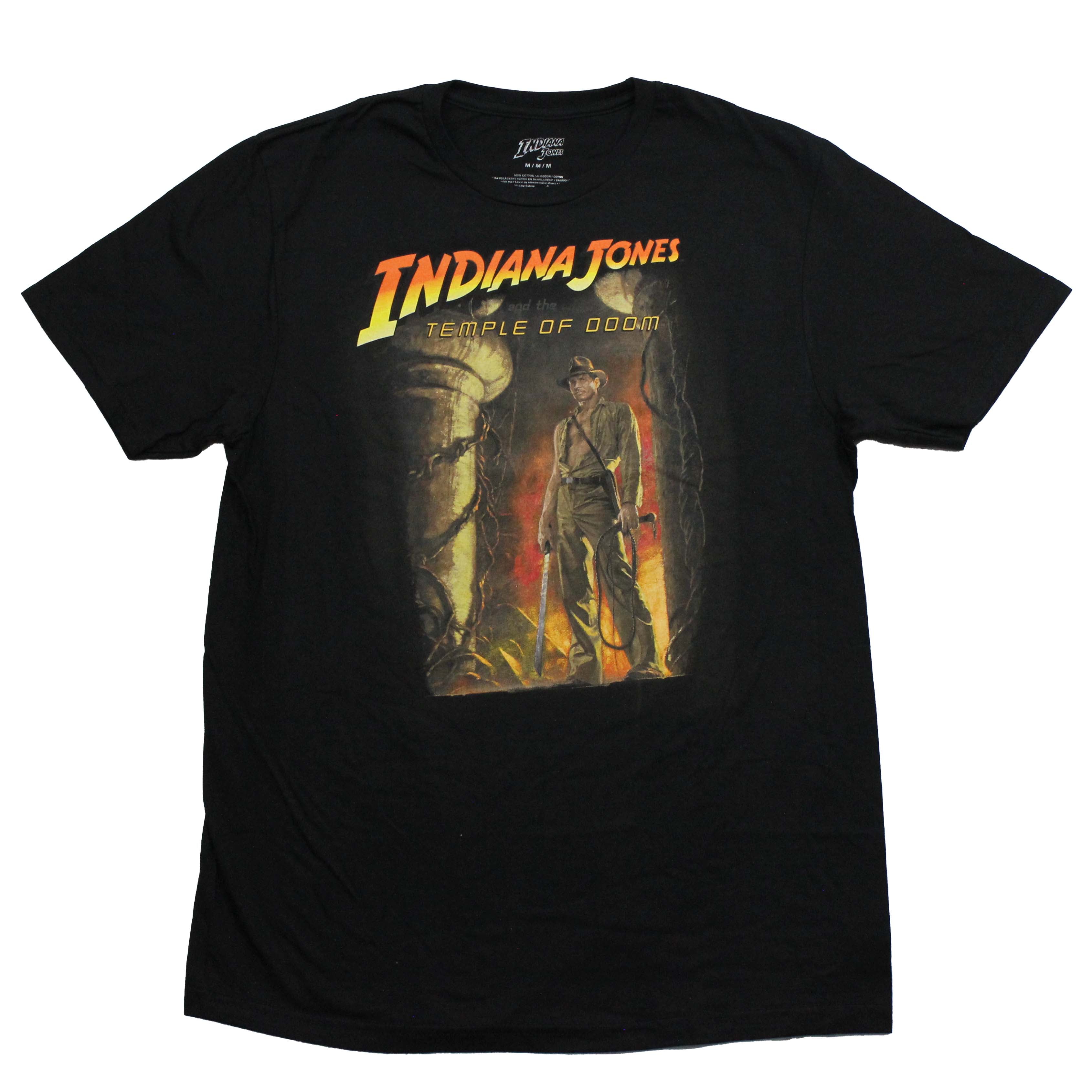 Indiana Jones Mens T-Shirt - and the Temple of Doom Poster Image Hoodie, Sweatshirt | CiraTrend.com