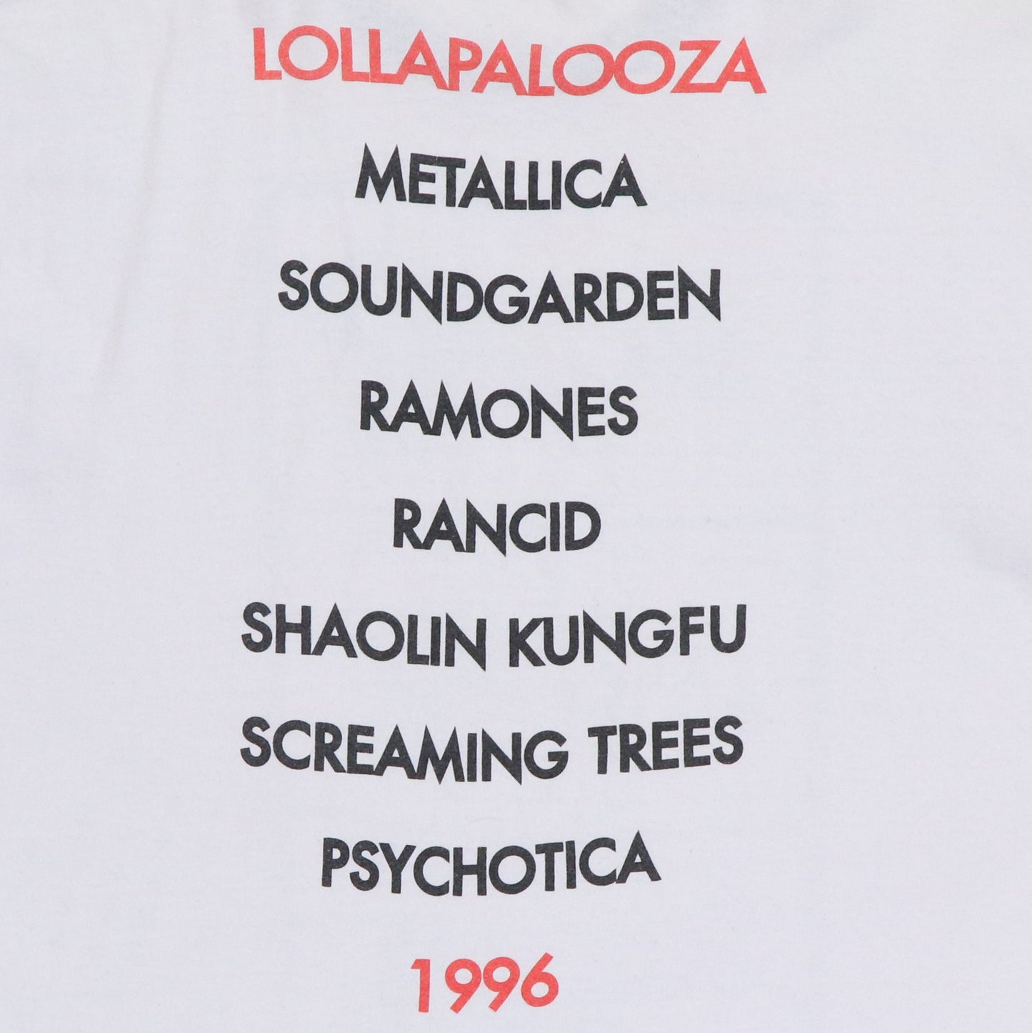 1996 Lollapalooza Concert Shirt Style002