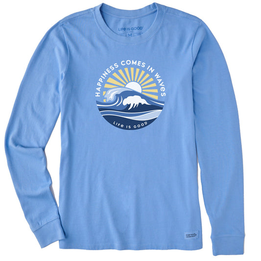 Women's Happy Waves Long Sleeve Crusher Tee
