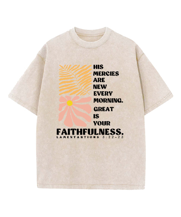His Mercies Are New Washed Christian Style001 T-Shirts, Hoodie, Sweatshirt