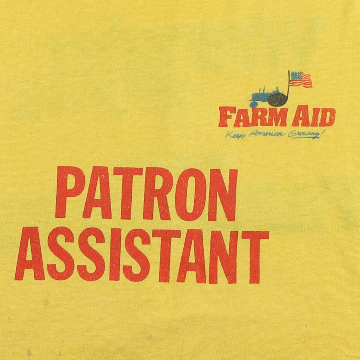 1980s Farm Aid Patron Assistant Concert Shirt Style001