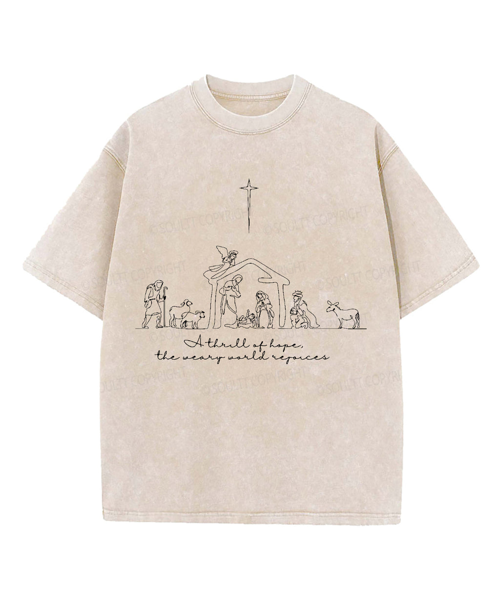 A Thrill Of Hope Washed Christian T-shirt Hoodie, Sweatshirt | CiraTrend.com (Image 2)