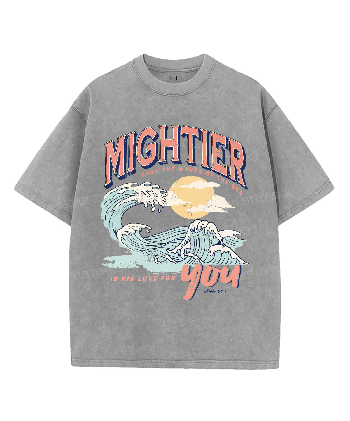 Mightier Than The Waves Washed Christian T-shirt Hoodie, Sweatshirt | CiraTrend.com (Image 3)