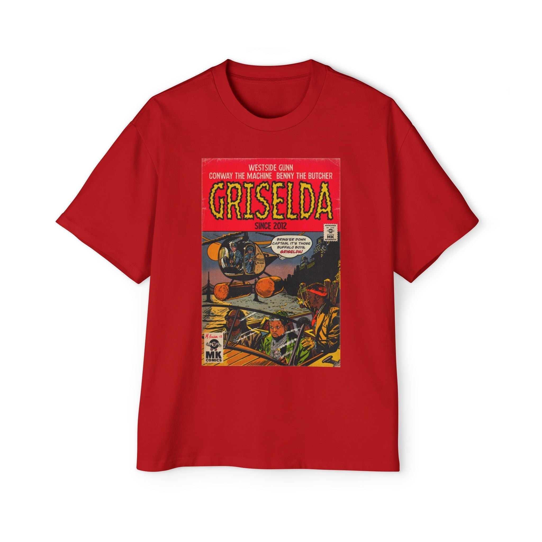 Griselda - Men's Heavy Oversized Tee Hoodie, Sweatshirt | CiraTrend.com (Image 3)