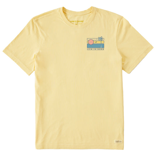 Men's Retro Beach Scene Short Sleeve Tee