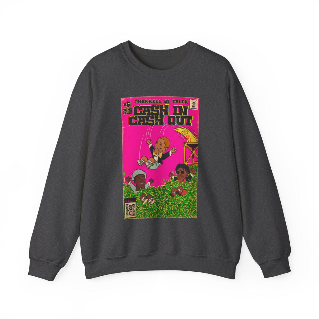 Cash In Cash Out - Unisex Heavy BlendÃ¢â€žÂ¢ Crewneck Sweatshirt T-Shirts, Hoodie | CiraTrend.com (Image 4)