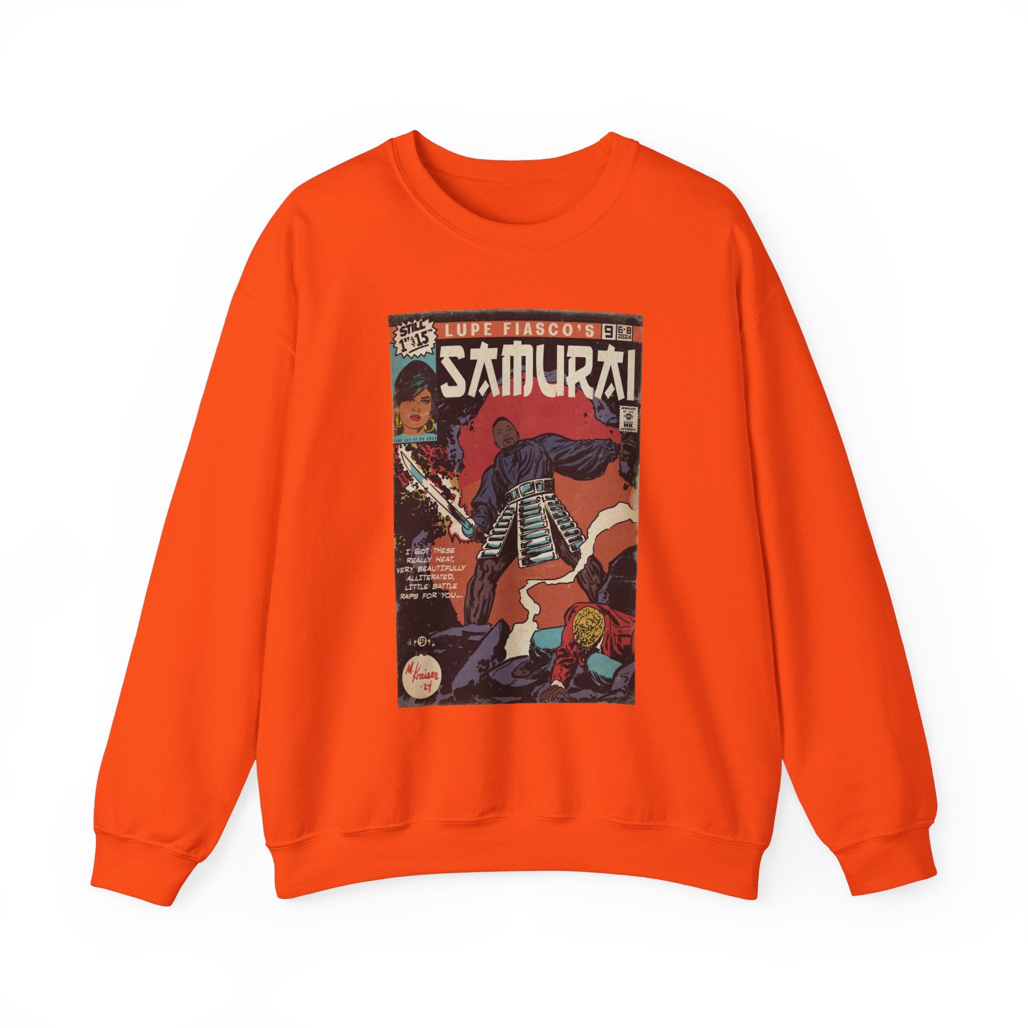 Samurai Unisex Heavy BlendÃ¢â€žÂ¢ Crewneck Sweatshirt T-Shirts, Hoodie | CiraTrend.com (Image 3)