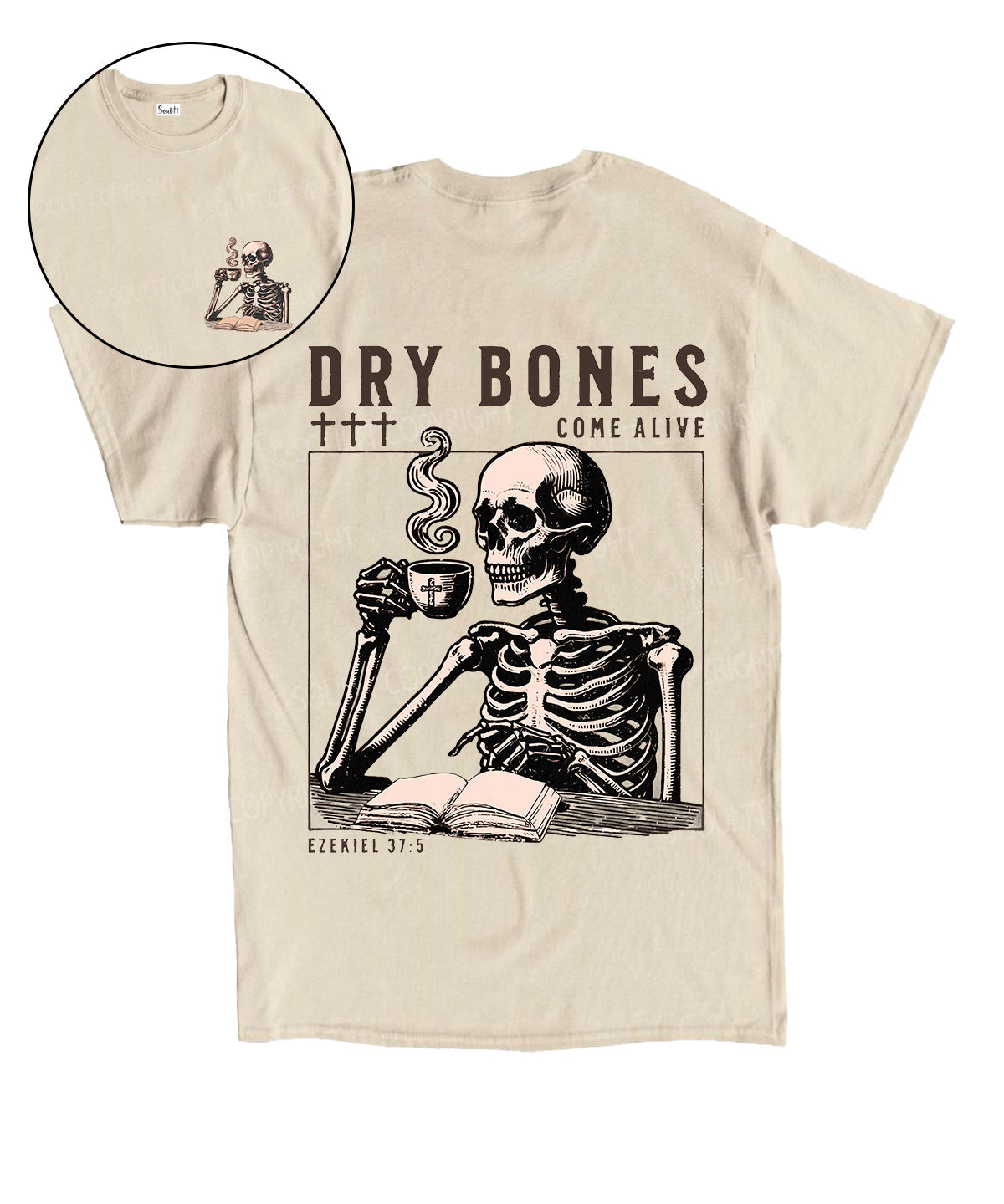 Dry Bones Double Sided Unisex Cotton Christian T-Shirt Hoodie, Sweatshirt | CiraTrend.com (Image 1)