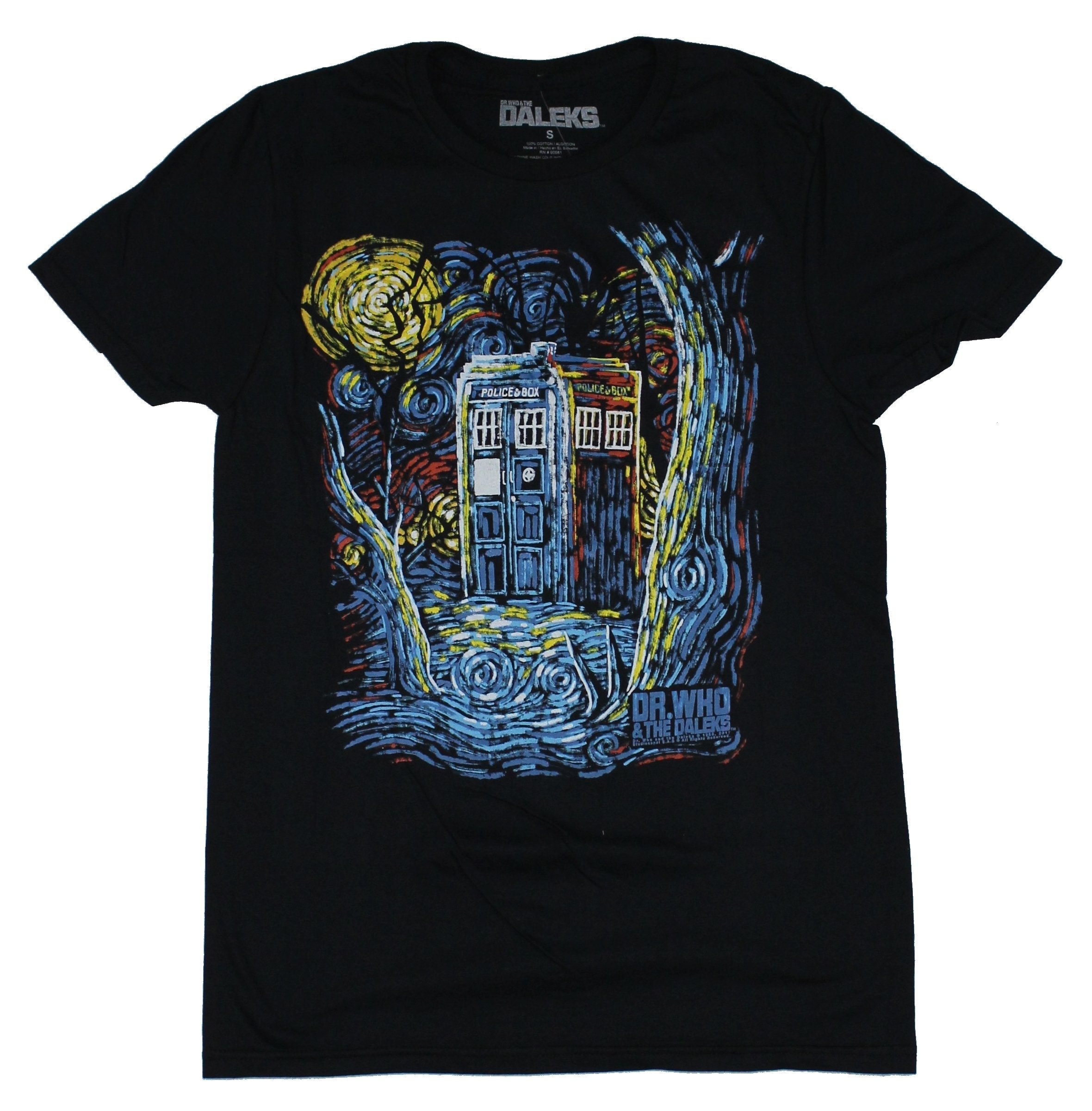 Doctor Who & the Daleks Mens T-Shirt - Van Gough Callbox Picture Hoodie, Sweatshirt | CiraTrend.com