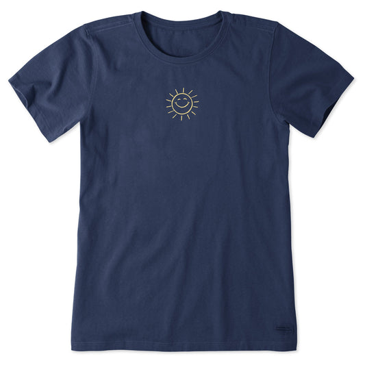 Women's Lil' Happy Sunshine Short Sleeve Crusher Tee