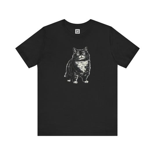 Vintage Cat Graphic Tee Style006