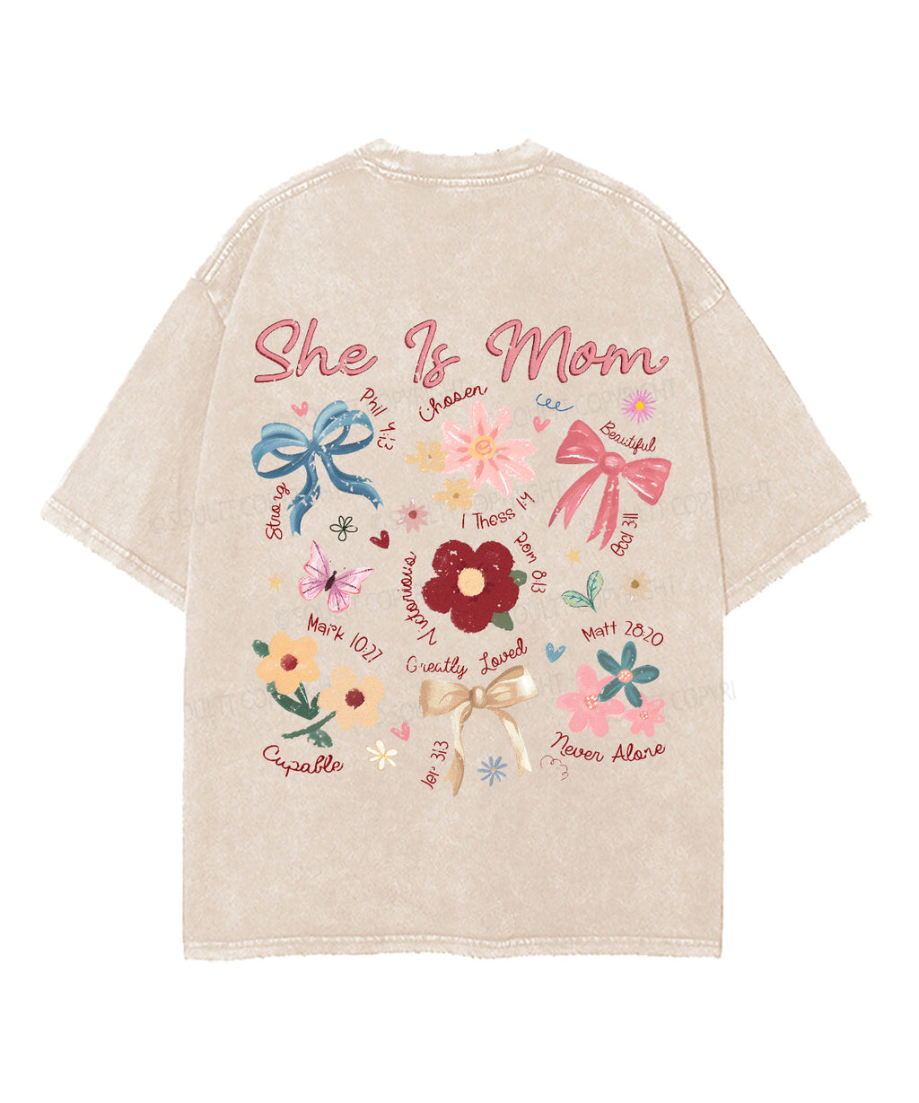 She Is Mom Double Sided Unisex Washed Christian T-shirt Style001 Hoodie, Sweatshirt | CiraTrend.com (Image 5)