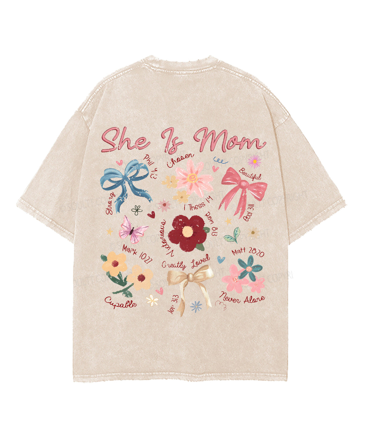 She Is Mom Double Sided Unisex Washed Christian T-shirt Style001 Hoodie, Sweatshirt | CiraTrend.com (Image 5)