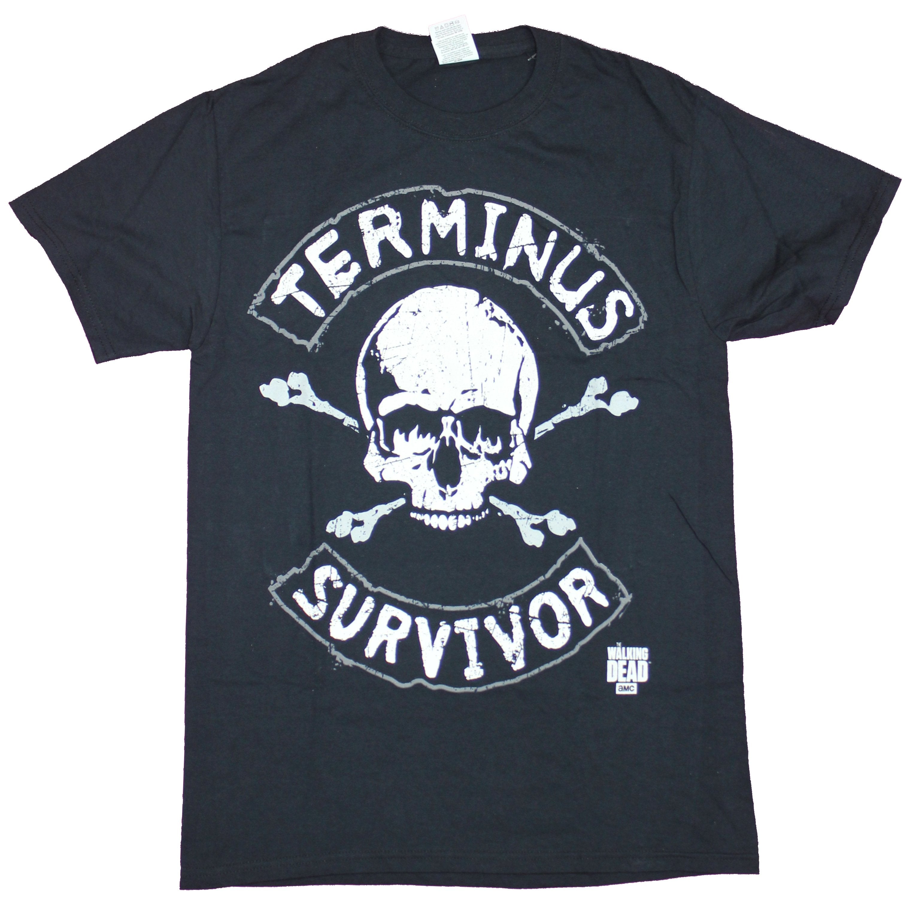 The Walking Dead  Mens T-Shirt  - Terminus Survivor Skull Image Hoodie, Sweatshirt | CiraTrend.com