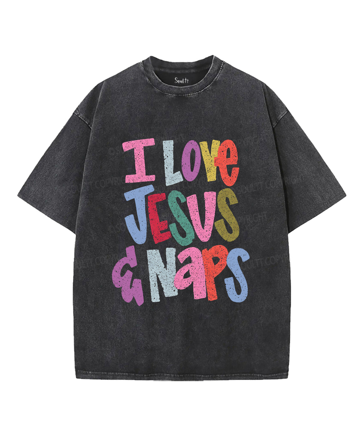 I Love Jesus&Naps Unisex Washed Christian T-shirt Hoodie, Sweatshirt | CiraTrend.com (Image 2)