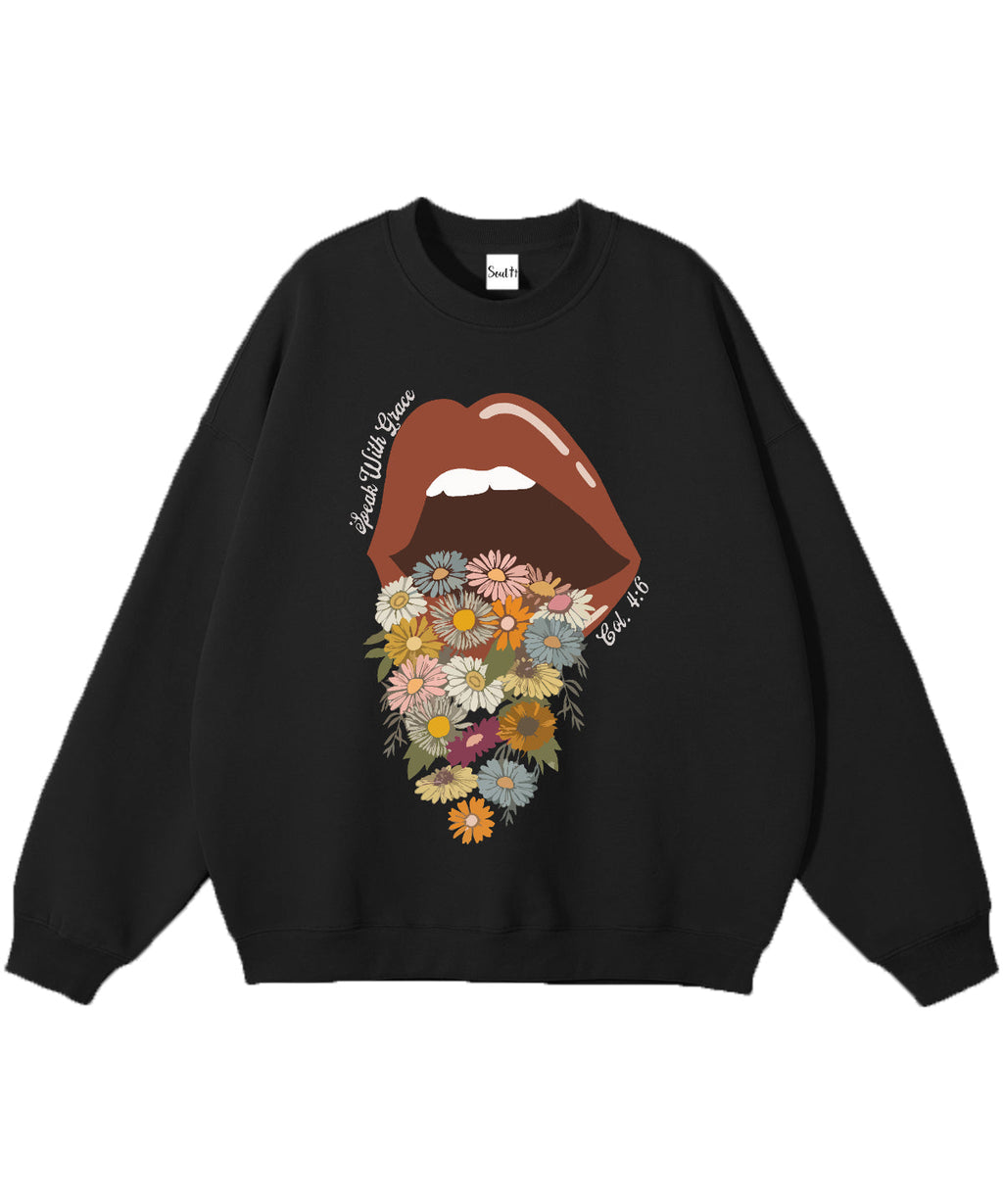 Speak with Grace Cotton Christian Sweatshirt T-Shirts, Hoodie | CiraTrend.com (Image 1)