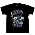 Invader Zim Mens T-Shirt - Gir Over Fluorescent Scribbled Lines Hoodie, Sweatshirt | CiraTrend.com