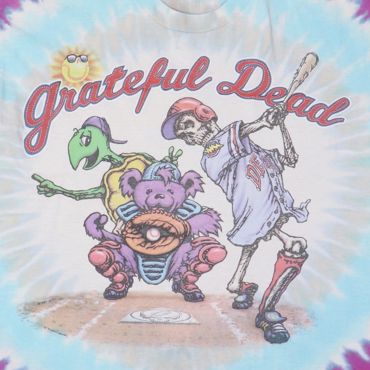 1994 Grateful Dead Steal Your Base Liquid Blue Tie Dye Shirt Style001