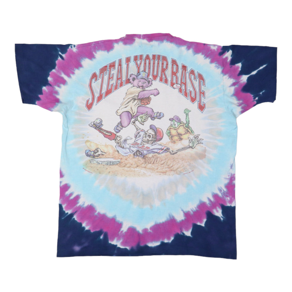 1994 Grateful Dead Steal Your Base Liquid Blue Tie Dye Shirt Style001